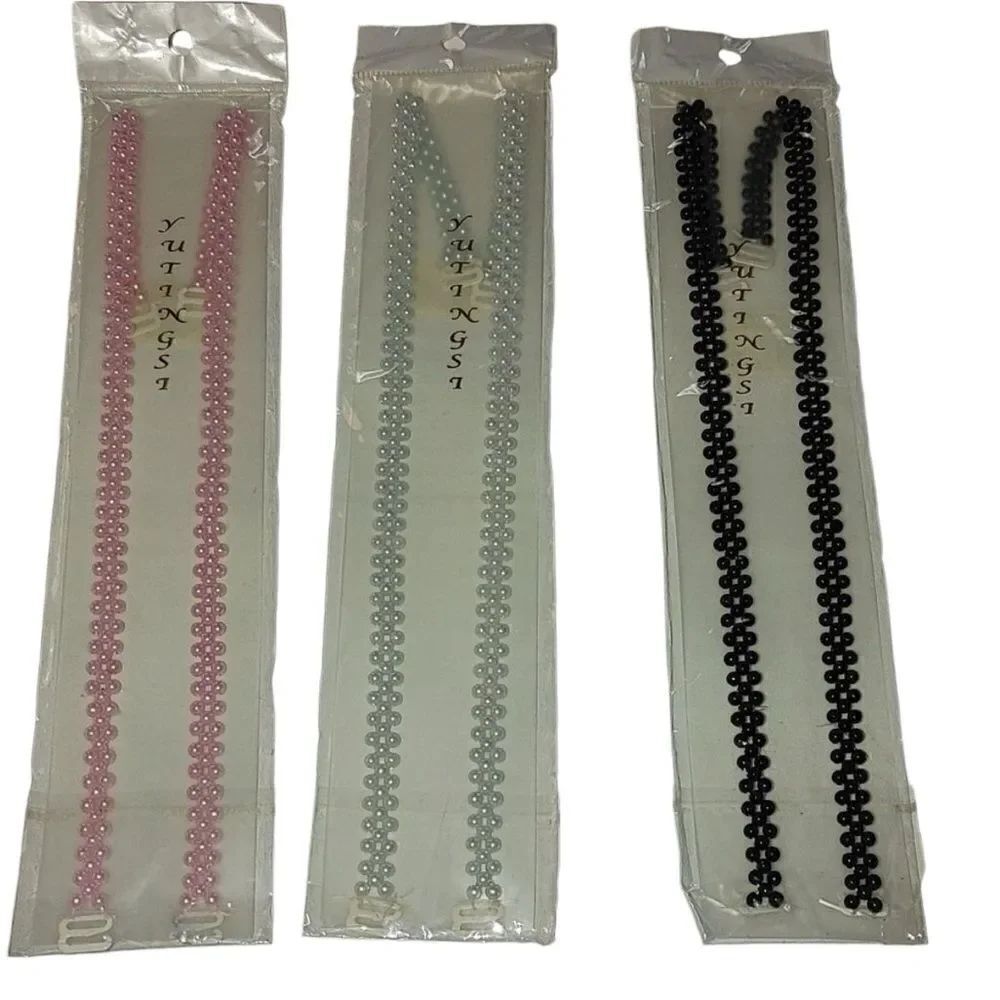 *NEW*   SET OF 3 FAUX PEARL BRA EXTENDERS
